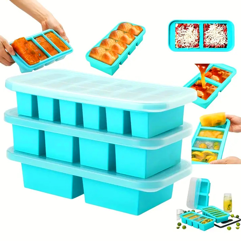 Meal Prep Template - 2 or 3-piece Silicone Freezer Tray