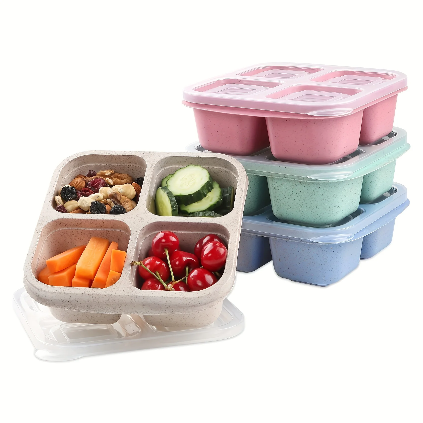 Snack Box with Four Transparen - огляд і ціна Meal Prep Kitchen